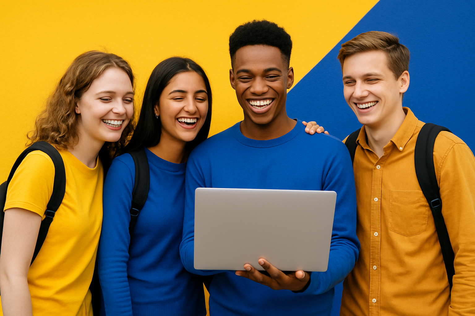 Students working on computers in institute classroom